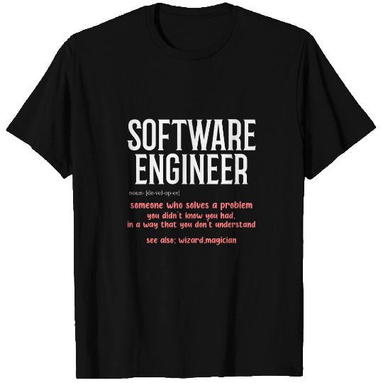 Software Engineer Definition Computer Programmer Developer T-Shirts