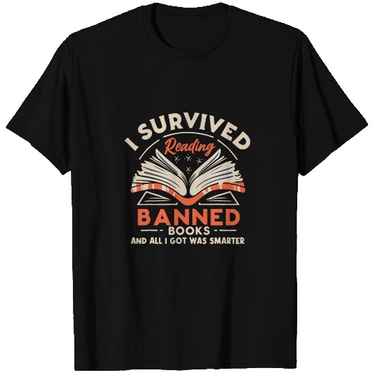 I Survived Reading Banned Books Book Lover Retro vintages T-Shirts