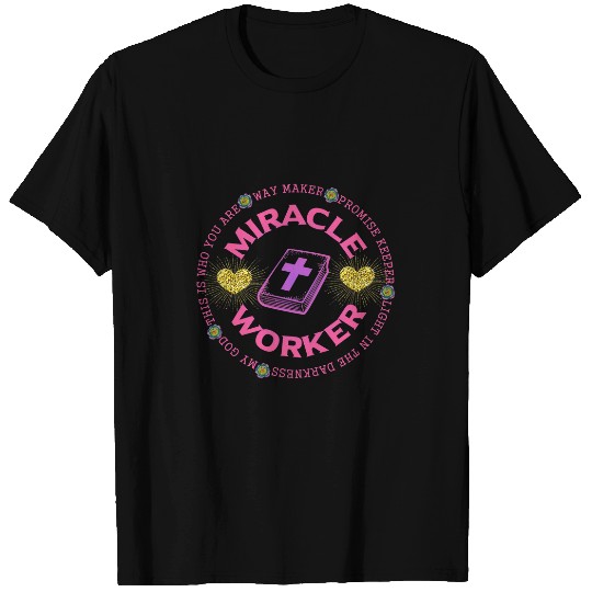 Christian Women Way Maker Miracle Worker T-Shirts