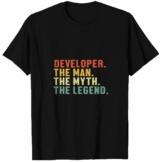 Mens Developer Man Myth Legend Coder Engineer Software Developer T-Shirts