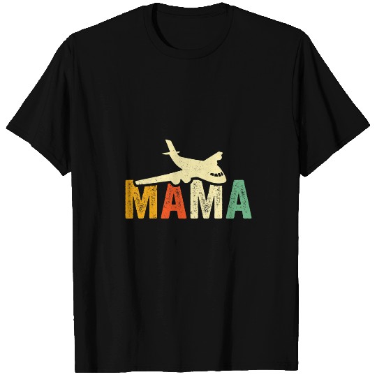 Mama Pilot CoPilot Mom Airline Stewardess Flight Attendant T-Shirts