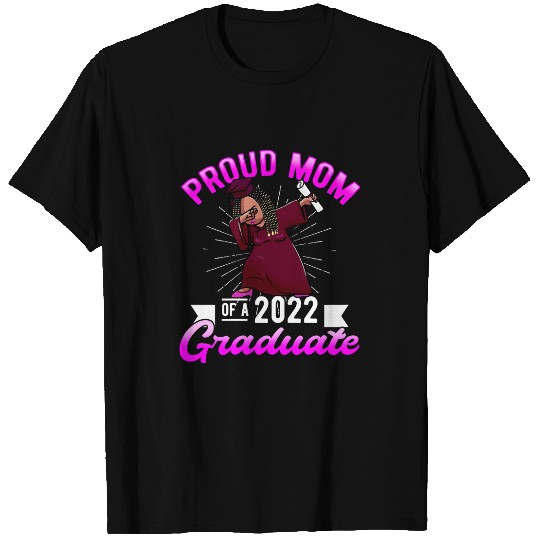 Womens Proud Mom Of Graduate Black Student Mothers T-Shirts