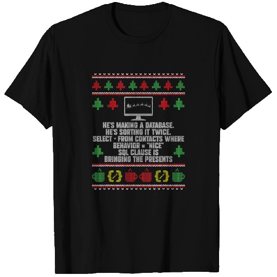 Software Developer Computer Coding Programmer Ugly Christmas T-Shirts
