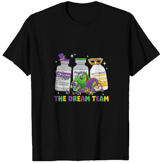 Mardi Gras The Dream Team Intensive Care Unit ICU RN nurses T-Shirts