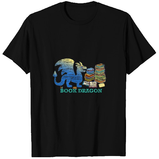 Love Reading Books vintages Funny Retro Book Dragon Graphic T-Shirts