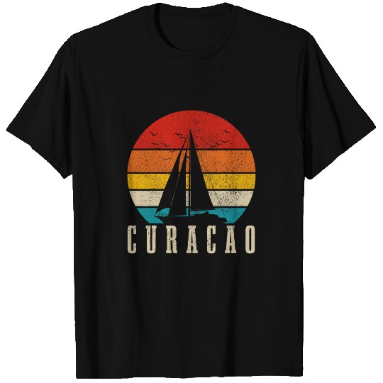 Curacao vintages Sailing Boat Caribbean Sailor Souvenir T-Shirts