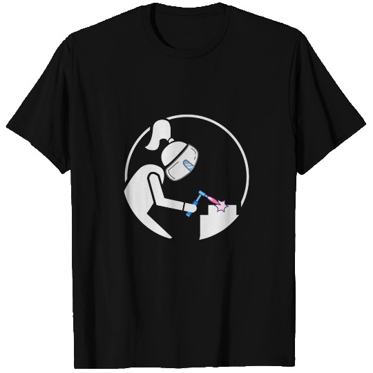 Welding Welder Woman Ironworker Metal Worker Ironworking T-Shirts