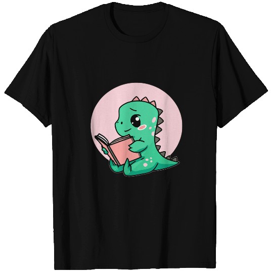 Cute Book Reading Dinosaur T-Shirts
