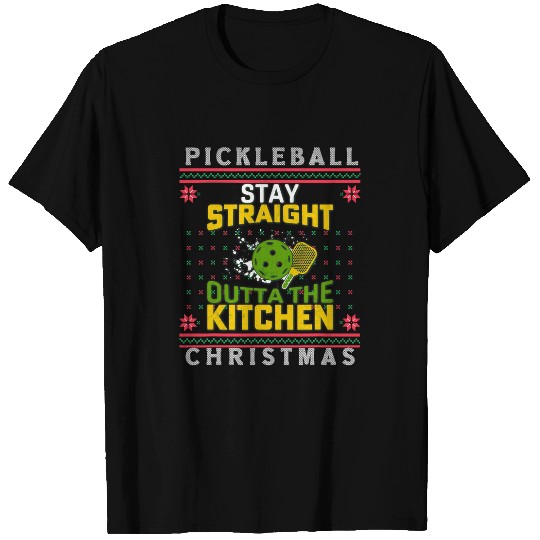 Funny Ugly Christmas Sweater Kitchen Ace Pickleball Player T-Shirts