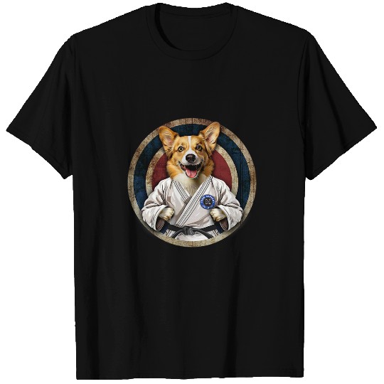 Corgi in Jiu Jitsu Gi T-Shirts
