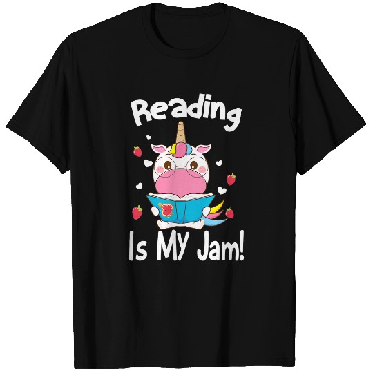 Cute Unicorns Reading Is My Jam Teacher Book Nerds T-Shirts