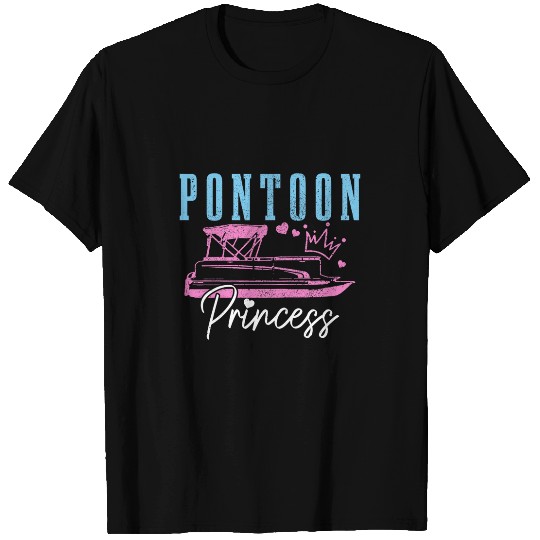 Pontoon Princess Captain Pontooning Lake Boat Boating Funny 1 T-Shirts