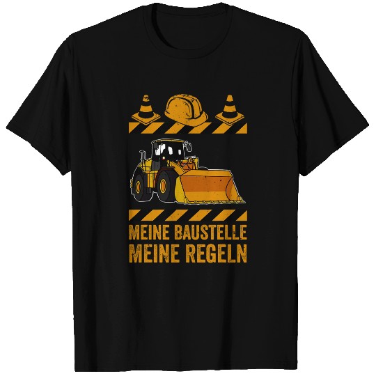 Wheel loader construction site building worker 19 T-Shirts
