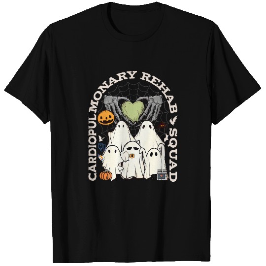 Cardiopulmonary Rehab Squad Halloween ghostss Spooky nurses T-Shirts