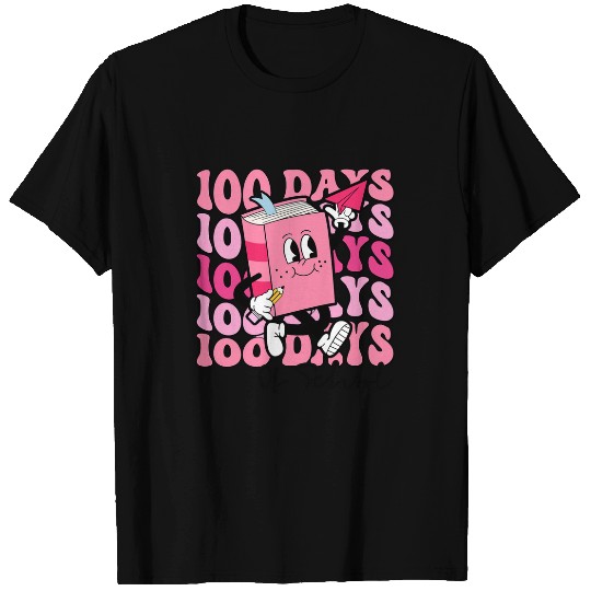 100 Days of School Reading Book Teacher Women Girl 100th Day T-Shirts