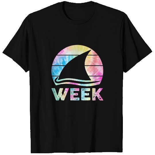 2024 Week Retro Shark Fin Lover Sea Ocean Animal Summer Trip 3 T-Shirts