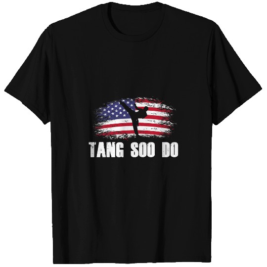 Tang Soo Do Martial Arts Karate American Flag T-Shirts
