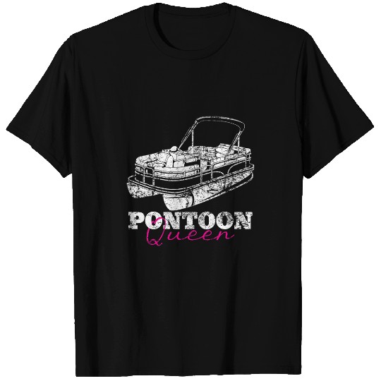 Pontoon Queen Fun Boat Lake Captain 3 T-Shirts