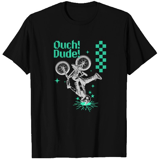 Ouch Dude BMX Gone Wrong Face T-Shirts