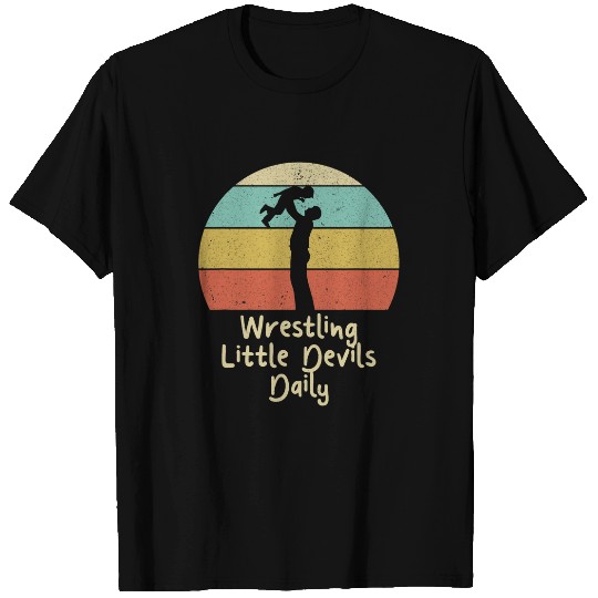 Wrestling Little Devils Daily Cool Dad Chill Daddy Funny 1 T-Shirts