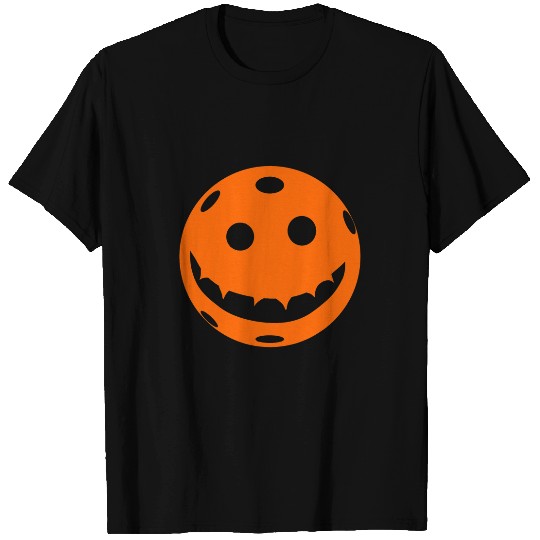 Orange Pickleball Halloween Jackolantern T-Shirts