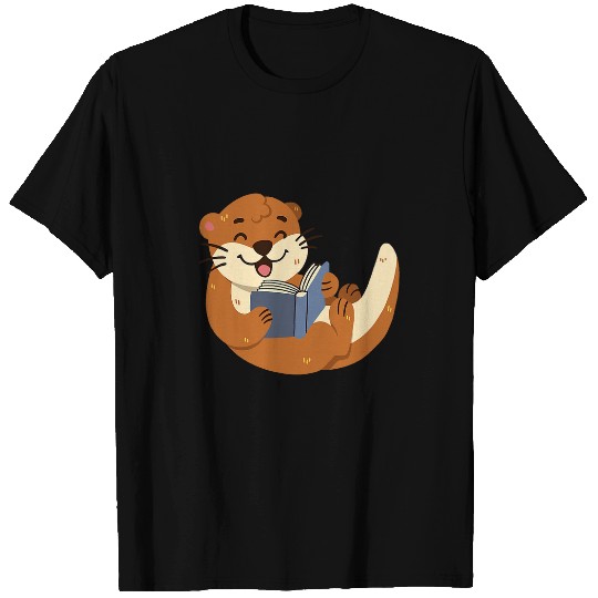 Otter Reading a Book T-Shirts