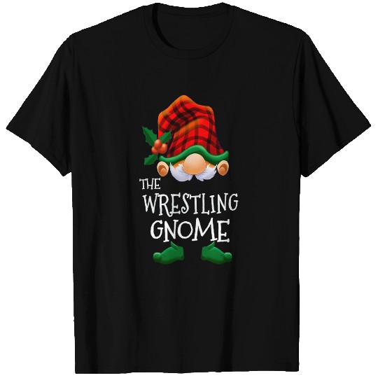 Wrestling Gnome Funny Matching Family Christmas Party Pajama T-Shirts