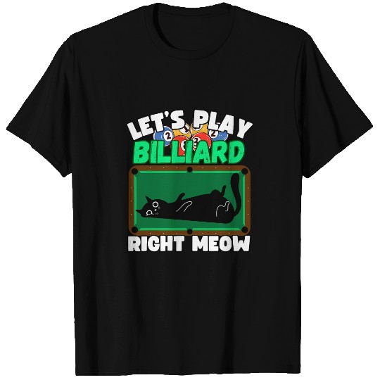 Pool Billiard Team 8 Ball Pool Player Cats Billiard T-Shirts
