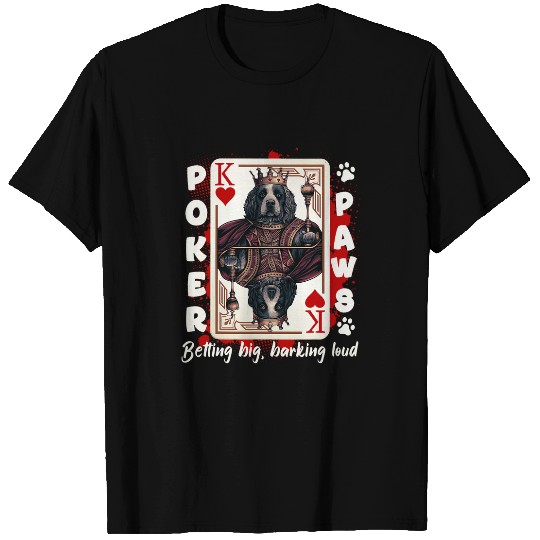 Pokers Paws King of Hearts Pokers portuguese water dog owner T-Shirts