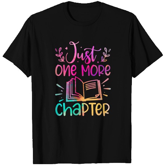 One more chapter book reader book worm Novel Nerd Watercolor T-Shirts