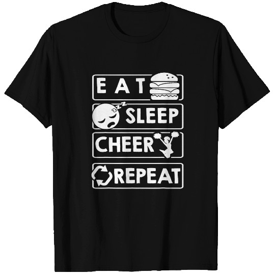 Cheering Eat Sleep Cheer Repeat T-Shirts