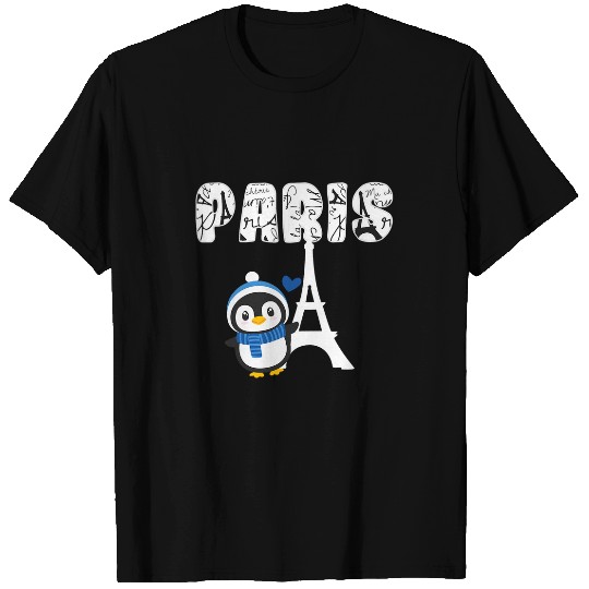Paris Cute Adorable Penguin I Love Paris France Travel T-Shirts