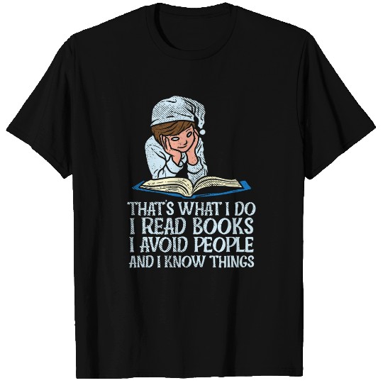 Introvert Book Nerd Book Lover Avoid People Know Things T-Shirts