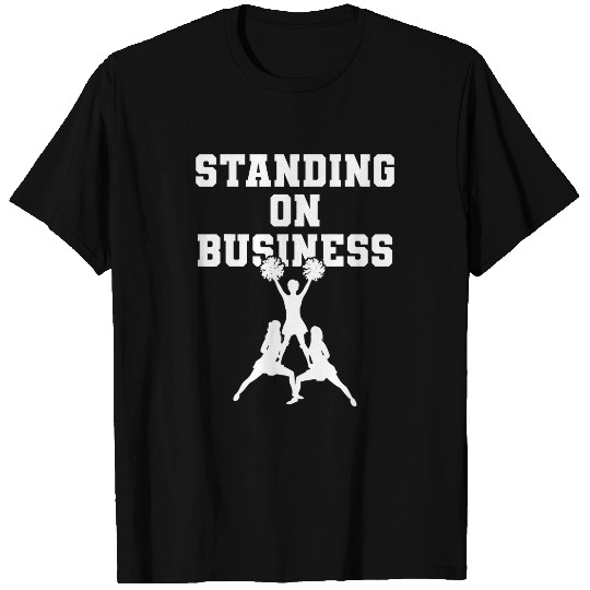 Cheerleader Standing On Business Cheerleading Team School 1 T-Shirts