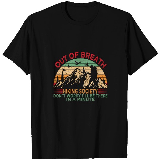 out of breath hiking society for men women hiker nature love 2 T-Shirts