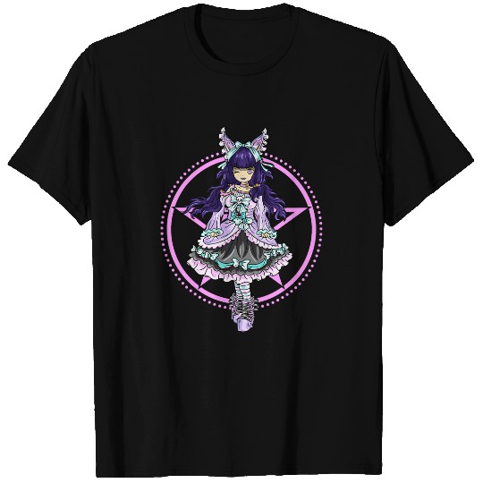 Pastel Goth Lolita Princess Court Dress Punk Cosplay Anime T-Shirts
