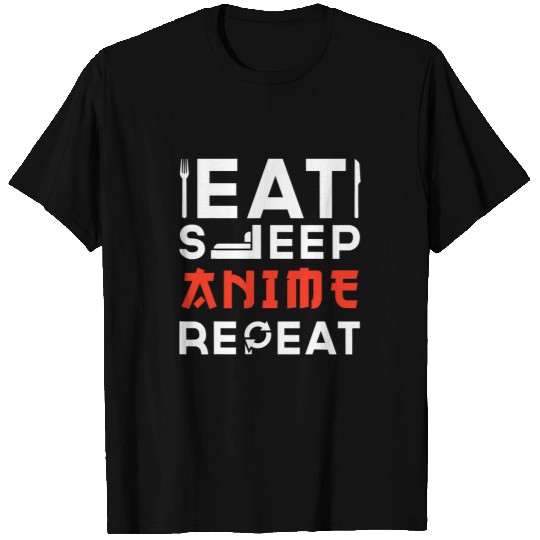 Eat Sleep Anime Repeat Kawaii Otaku Manga Anime T-Shirts