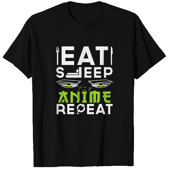Eat Sleep Anime Repeat Kawaii Otaku Manga Anime 2 T-Shirts