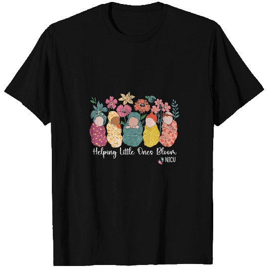 Groovy Helping Little Ones Bloom Retro NICU nurses T-Shirts