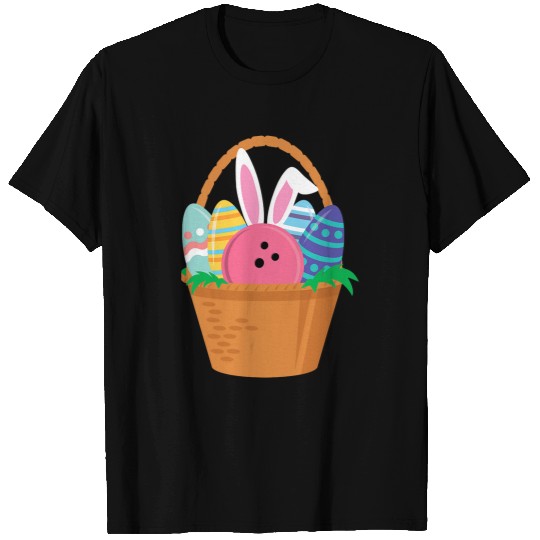 Easter Bunny Bowling Game Egg Basket T-Shirts