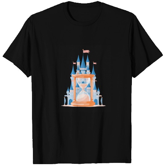 Pastel Castle With Sand Timer Fairy Tale T-Shirts