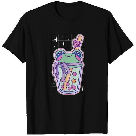 Cute Kawaii Frog Boba Tea Animal Boba Tea Bubble Tea Lover 2 T-Shirts