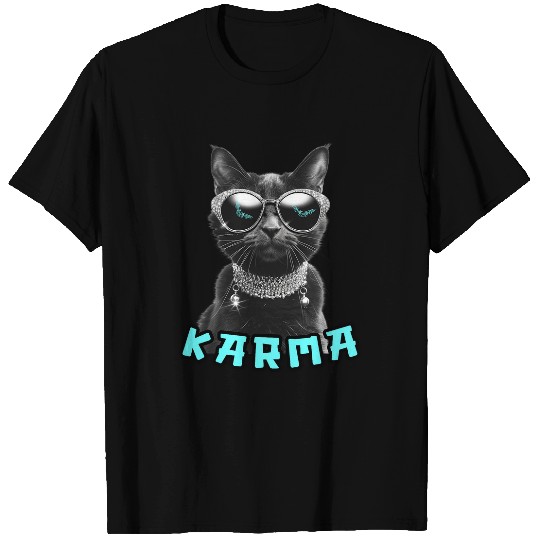 Karma Cat with a Boomerang Cat Lover Meme T-Shirts
