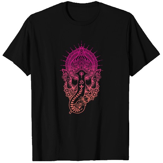 Ganesh Symbol Yoga Hindu Elephant Men Women Meditation T-Shirts