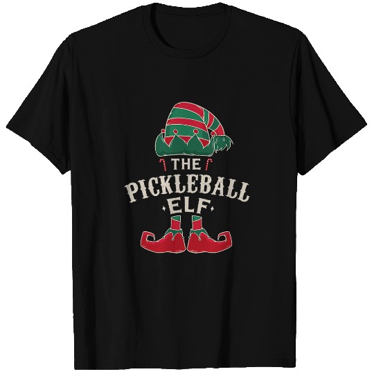 THE PICKLEBALL ELF Funny Match Family Elves Christmas Meme T-Shirts
