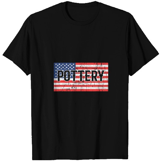 Patriotic USA Pottery Maker For Ceramic Artists Pottery T-Shirts