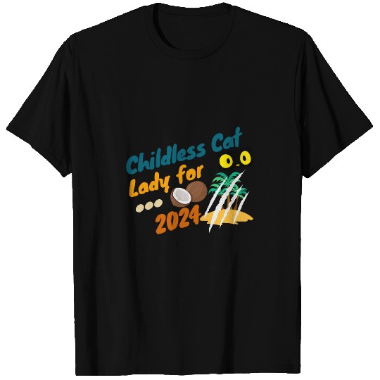 Funny The Childless Cat Lady with Coconut T-Shirts