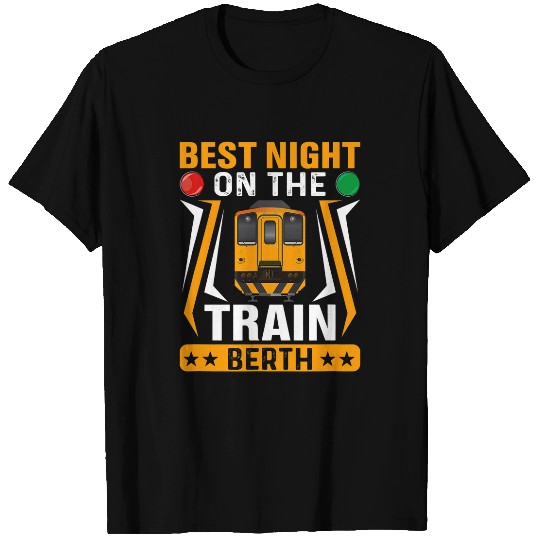 bestss Night On Train Berth Trains Engineer Railroad Graphic T-Shirts