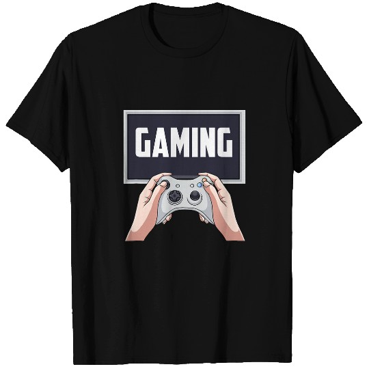 Gaming Drawing of Monitor and Video Game Controller T-Shirts