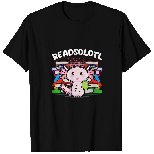 Readsolotl Axolotls Reading Book Lizard T-Shirts